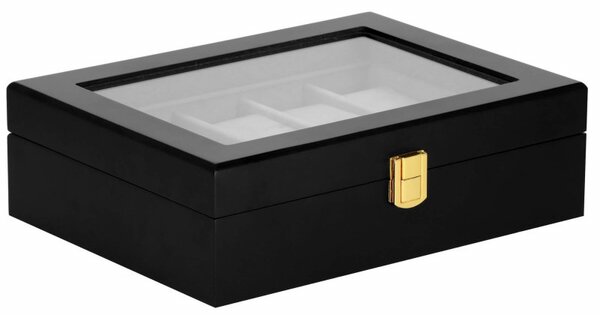 Krabička na hodinky SPRINGOS LEGEND 10 černá/šedá