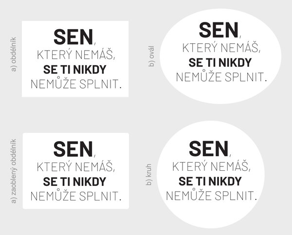 Sen který nemáš textová samolepka na zeď šíře 45 cm