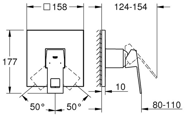 Grohe Eurocube sprchová baterie pod omítku chrom 24061000