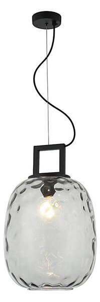 Lustr na lanku LUCY 1xE27/40W/230V kouřová černá
