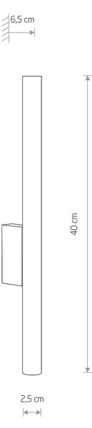 Nowodvorski Lighting Nástěnné světlo Laser, hnědé, kov, výška 40 cm, G9, stmívatelný, Hnědá / rez, Obývací pokoj / jídelna, kov, Moderní
