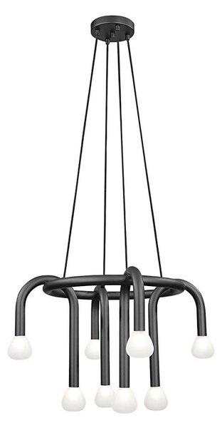 Lustr na lanku DELORI 8xG9/28W/230V černá