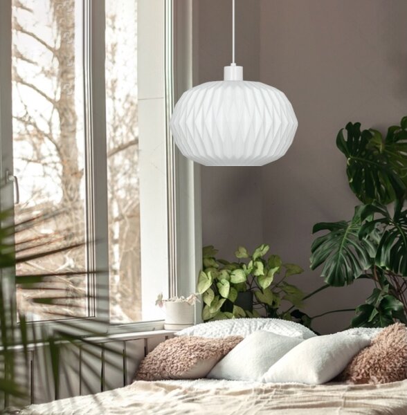 Lustr na lanku CARSON 1xE27/40W/230V bílá