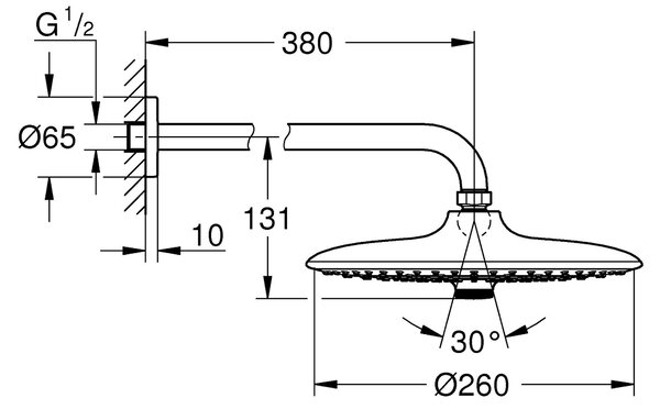Grohe Euphoria hlavová sprcha 26x26 cm kulatý StarLight Chrome 26459000
