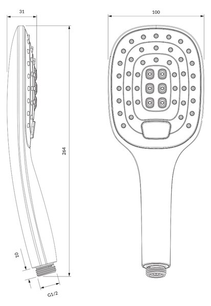 Omnires Davis sprchová hlavice chrom DAVISX-RCR