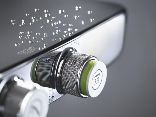 Grohe Euphoria sprchová sada na stěnu s termostatem s dešťovou sprchou chrom 26509000