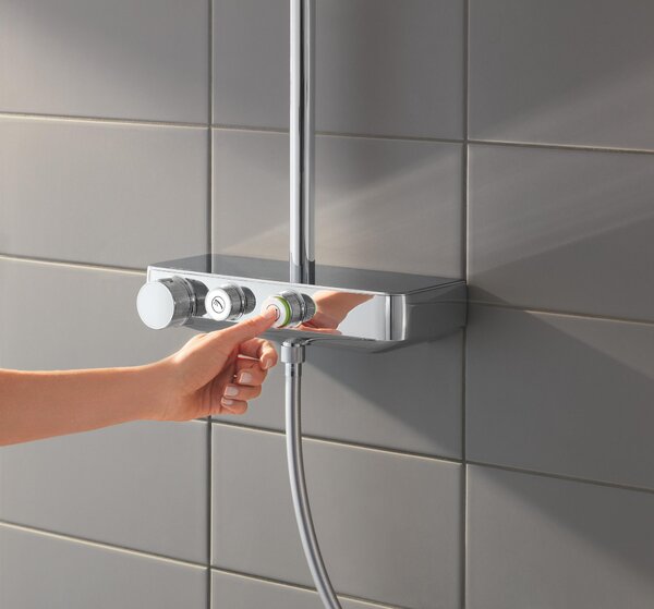 Grohe Euphoria sprchová sada na stěnu s termostatem s dešťovou sprchou chrom 26509000