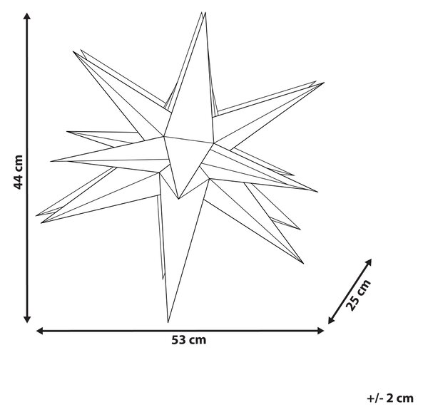 Závěsná dekorace LED BHAGIRATHI 44 cm Hvězda Krémově bílá
