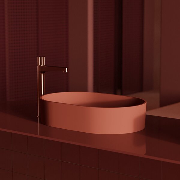 Omnires Contour umyvadlová baterie stojící měděná CT8012CPB