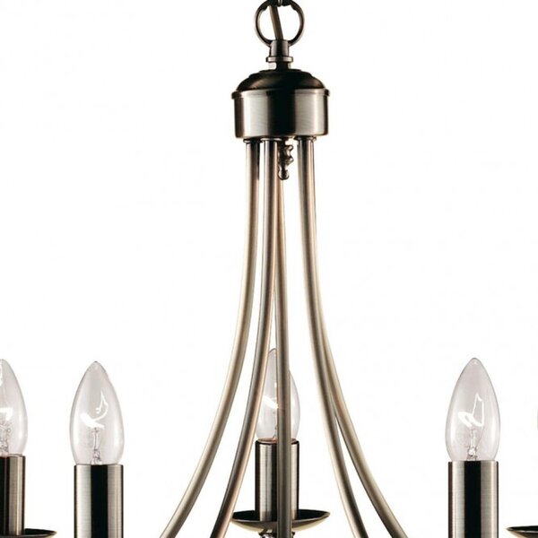 Searchlight 6345-5AB Závěsný pětiramenný lustr MAYPOLE patina