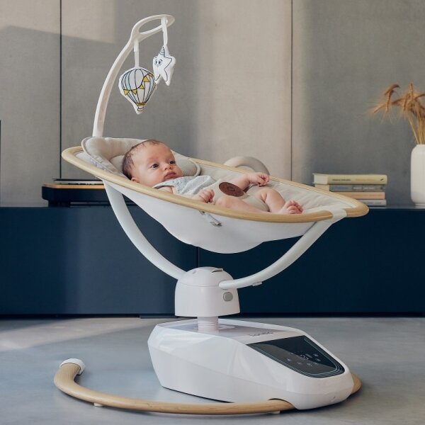 Lionelo - Dětské houpátko s melodií OLIVIA Beige Natural + dálkové ovládání