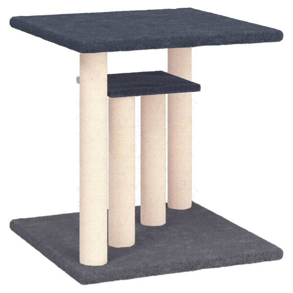 Škrabadlo pro kočky s plošinami tmavě šedé 50 cm 172045