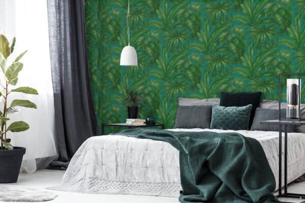 A.S. Création | Vliesová tapeta na zeď Versace 96240-6 | 0,70 x 10,05 m | tyrkysová, zelená