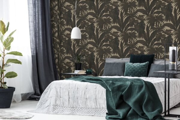A.S. Création | Vliesová tapeta na zeď Versace 96240-1 | 0,70 x 10,05 m | béžová, hnědá, černá, metalická