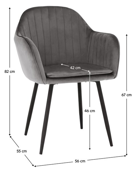KONDELA Designové křeslo, šedá Velvet látka, ZIRKON