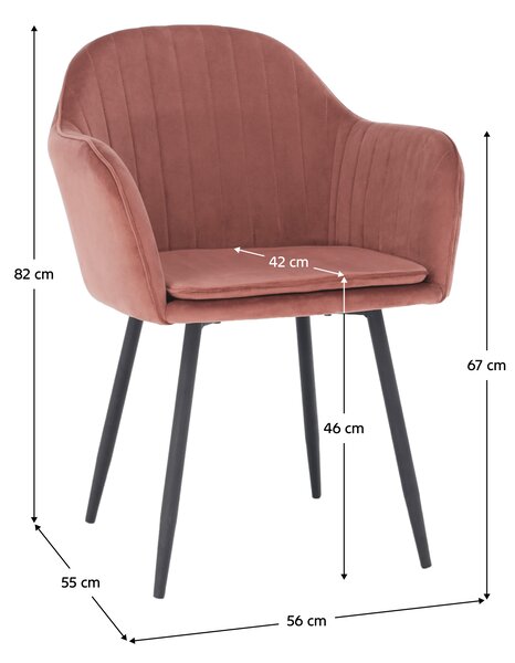 KONDELA Designové křeslo, růžovohnědou Velvet látka, ZIRKON