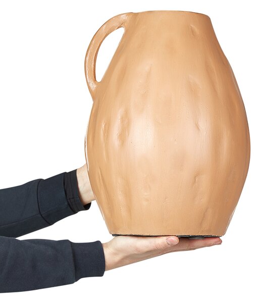Dekorativní váza KULIM Keramika 40 cm Pískově béžová