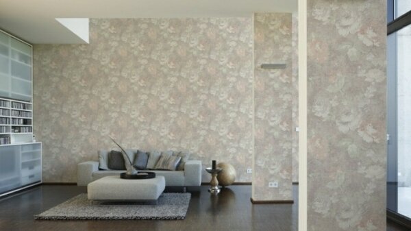 A.S. Création | Vliesová tapeta na zeď Secret Garden 33604-2 | 0,53 x 10,05 m | bílá, červená, zelená, šedá