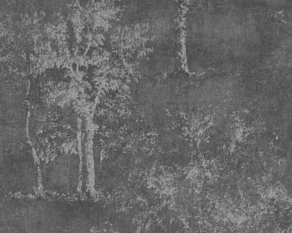 A.S. Création | Vliesová tapeta na zeď Secret Garden 33603-5 | 0,53 x 10,05 m | černá, stříbrná, metalická
