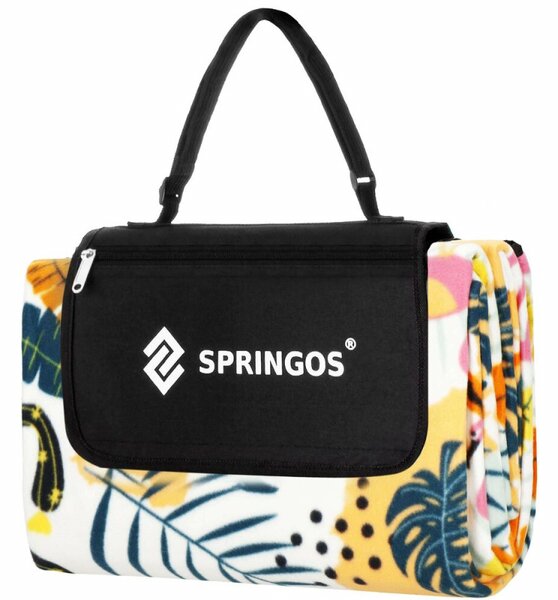 Pikniková deka 200x150 cm SPRINGOS PM042 tropický vzor