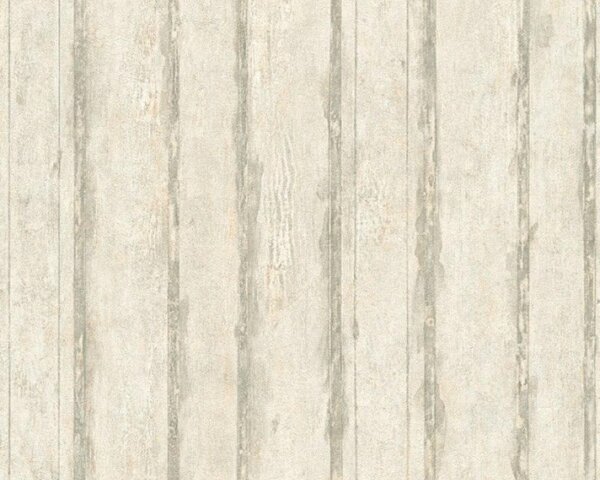 Vliesová tapeta na zeď Schoner Wohnen 9 32706-1 | 0,53 x 10,05 m | béžová, šedá, metalická | A.S. Création