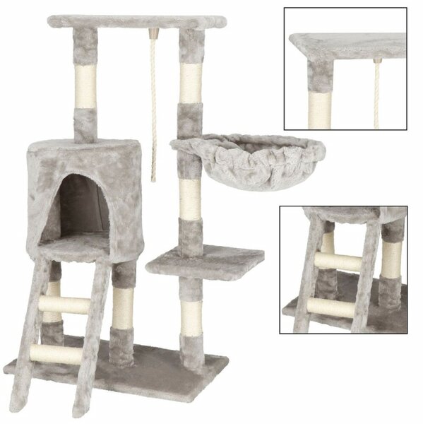 Škrabadlo pro kočky - Domeček se schody 5 pater 96 cm SPRINGOS PA1039