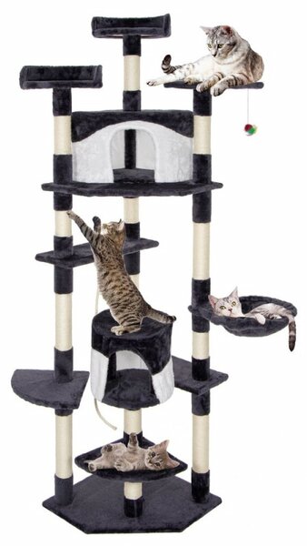 Škrabadlo pro kočky - Domeček Lux 11 pater 203 cm SPRINGOS PA1045