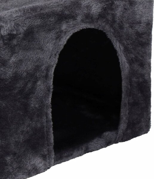 Škrabadlo pro kočky - Domeček s tunelem 4 patra 62 cm SPRINGOS PA1038