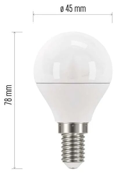 Emos lighting LED žárovka Classic Mini Globe / E14 / 5 W (40 W) / 470 lm / teplá bílá 1525731211