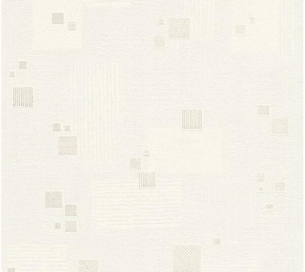 A.S. Création | Vliesová tapeta na zeď New Look 33921-2 | 0,53 x 10,05 m | krémová, metalická