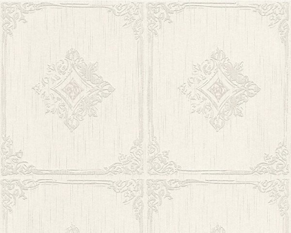 A.S. Création | Vliesová tapeta na zeď Tessuto II 96199-2 | 0,53 x 10,05 m | krémová, šedá