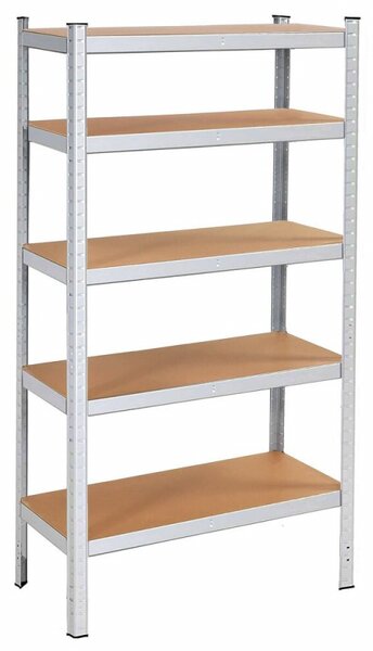 2x Kovový regál 180x90x40 cm 5 polic SPRINGOS HA5161
