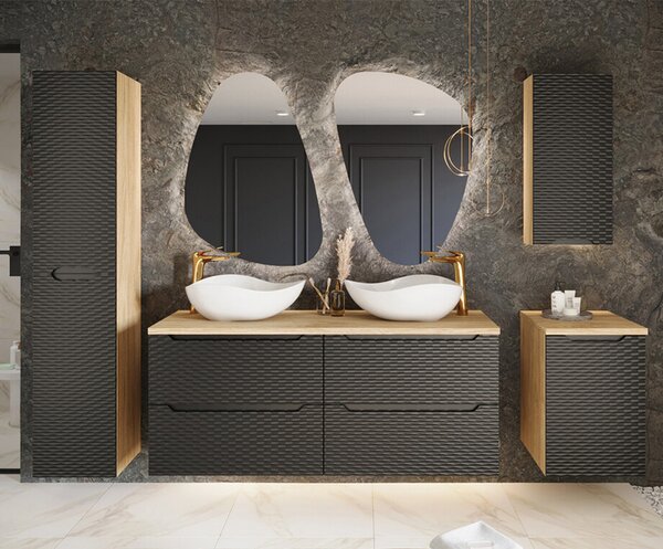 Koupelnová horní skříňka OCEAN BLACK 35 cm