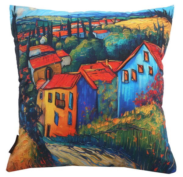 XPOSE® Set povlaků na polštář LÉTO NA VESNICI (digitální tisk) 43x43 cm - set 4ks