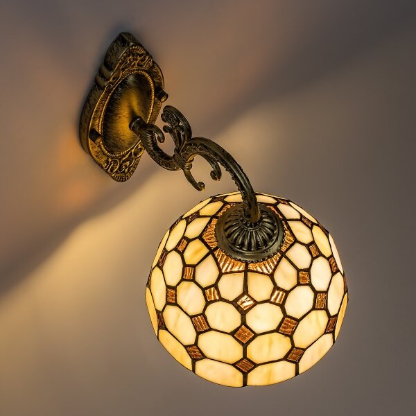Brilagi - Tiffany vitrážová nástěnná lampa DORAN 1xE27/40W/230V