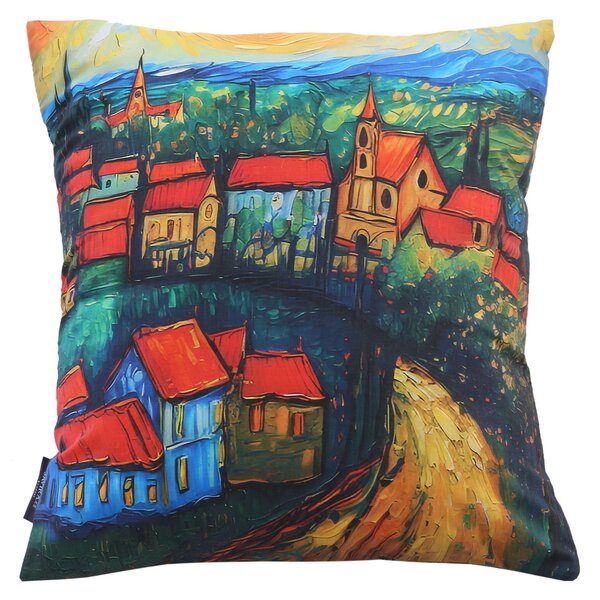 XPOSE® Set povlaků na polštář LÉTO NA VESNICI (digitální tisk) 43x43 cm - set 4ks