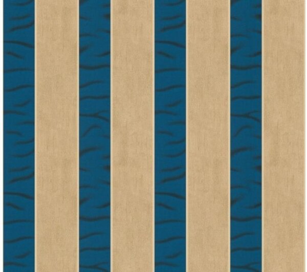 Vliesová tapeta na zeď Mystique 33321-4 | 1,06 x 10,05 m | béžová, modrá, metalická | A.S. Création