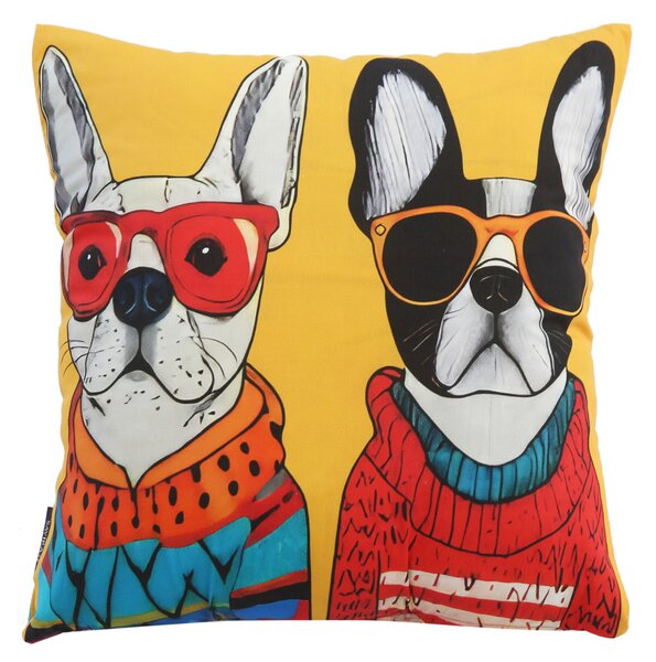XPOSE® Set povlaků na polštář POP-ART DOG (digitální tisk) 43x43 cm - set 4ks