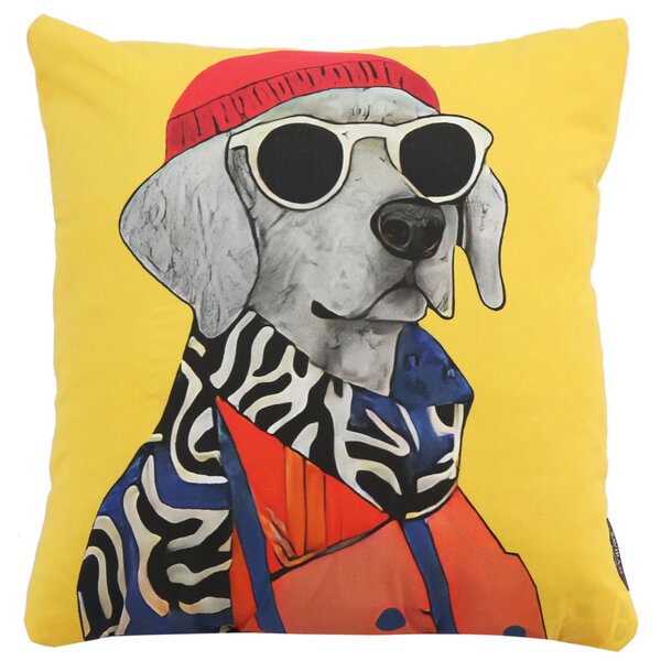 XPOSE® Set povlaků na polštář POP-ART DOG (digitální tisk) 43x43 cm - set 4ks