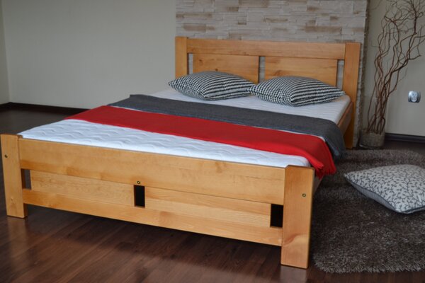MPE, KLÁRA 160x200 postel z masivního dřeva, dekor borovice, olše, dub, ořech