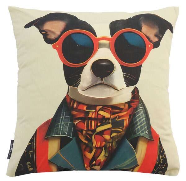 XPOSE® Set povlaků na polštář POP-ART DOG (digitální tisk) 43x43 cm - set 4ks