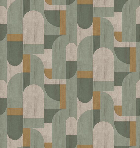 Geometrická vliesová obrazová tapeta na zeď, zelená, FW4064-4, Feature Walls, Decoprint