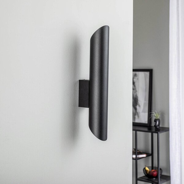 Nowodvorski Lighting Nástěnné světlo Eye Cut, černé, stmívatelný, Černá, Obývací pokoj / jídelna, kov, Moderní