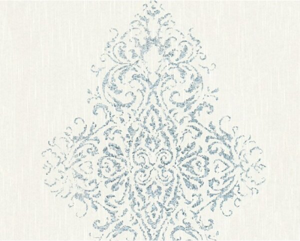 A.S. Création | Vliesová tapeta na zeď Luxury Wallpaper 31945-1 | 0,53 x 10,05 m | bílá, metalická