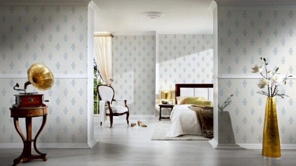A.S. Création | Vliesová tapeta na zeď Luxury Wallpaper 31946-1 | 0,53 x 10,05 m | bílá, metalická