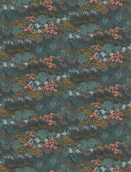 Vliesová obrazová tapeta na zeď, modrá, květiny, FW4062-4, Feature Walls, Decoprint