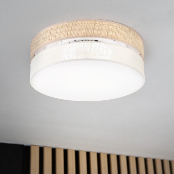 LED Stropní svítidlo SIRJA BOHO LED/36W/230V pr. 45 cm béžová/krémová