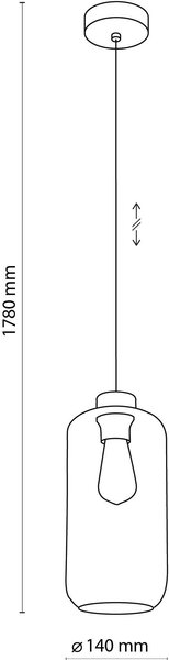 TK Lighting Marco závěsné svítidlo 1x15 W černá-hnědá 3314