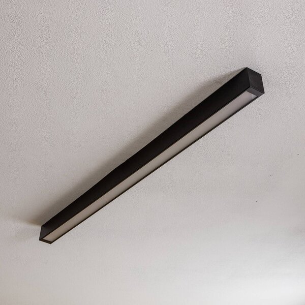 Nowodvorski Lighting Stropní světlo Straight černé 122 cm, Černá, Obývací pokoj / jídelna, kov, Moderní