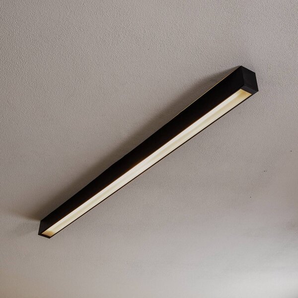 Nowodvorski Lighting Stropní světlo Straight černé 122 cm, Černá, Obývací pokoj / jídelna, kov, Moderní